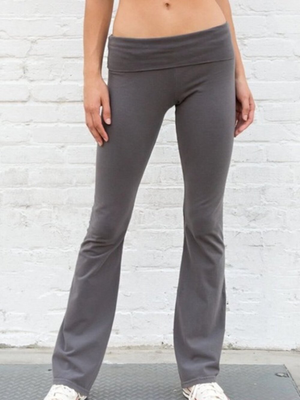 Brandy Melville Prescilla Pants in Dark Iron
